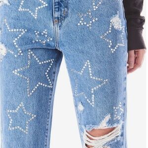 Carmar Los Angeles Denim Hermia Peyton Rhinestone Star Distressed Jeans